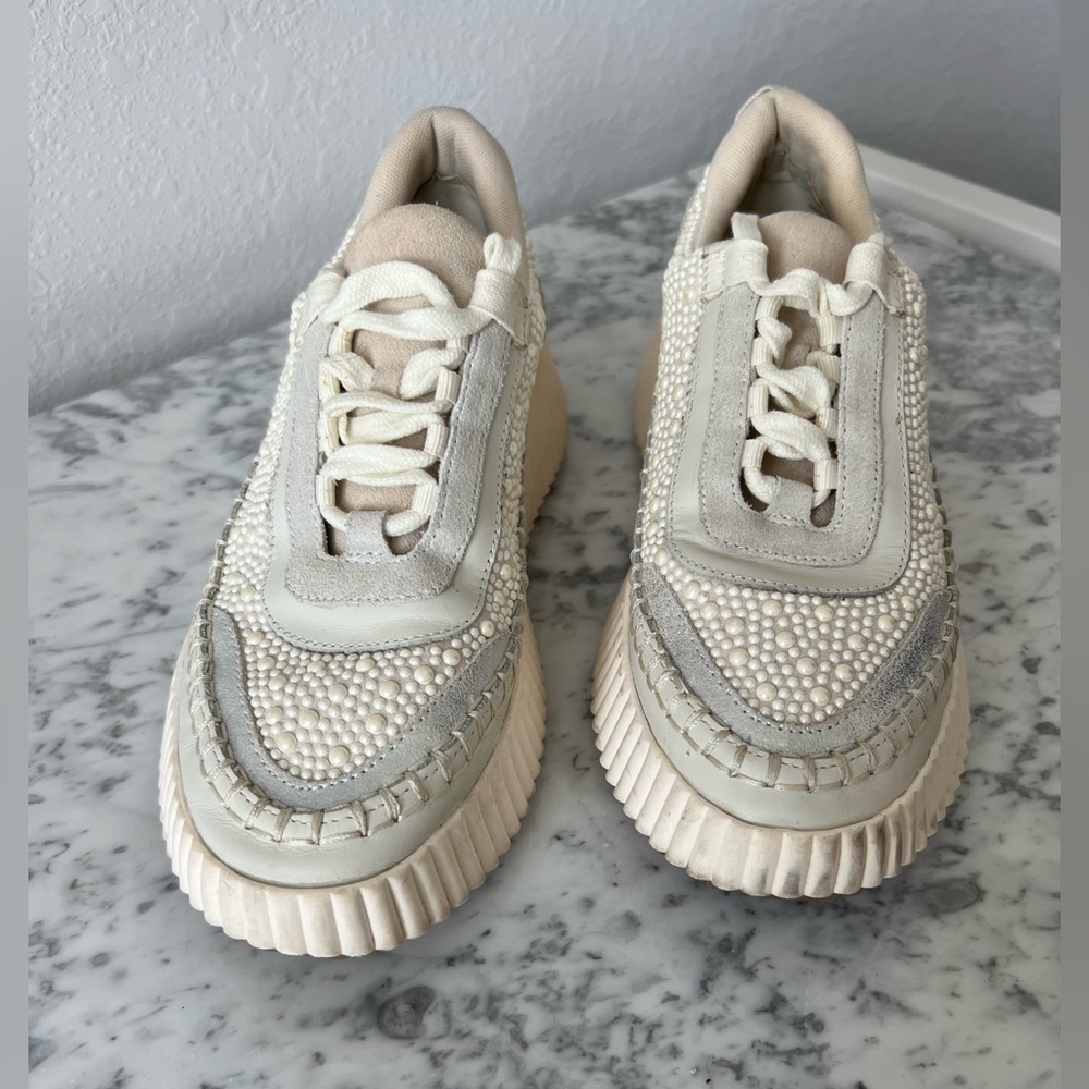 Dolce Vita Cream Platform Sneakers - Picture 3 of 7